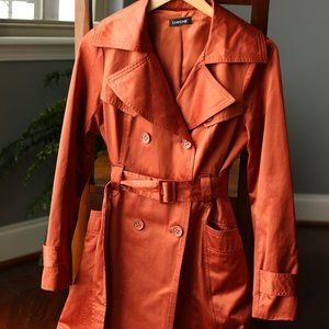 bebe Burnt Orange Trench Coat- Fits like a Small